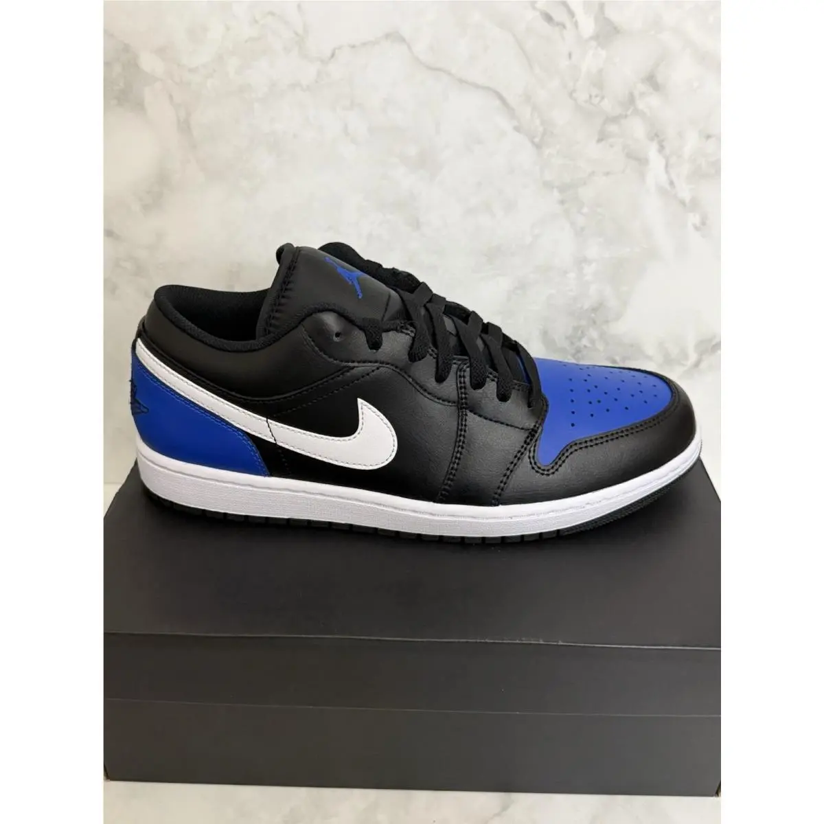 Nike Air Jordan 1 Low Shoes Game Royal Black 553558-042 Men`s Size 11.5 US - Black