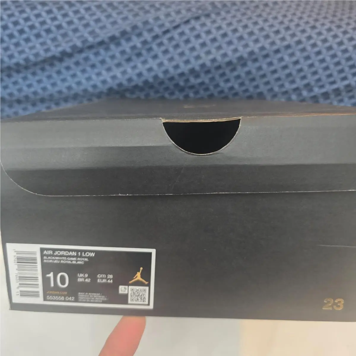 Nike shoes - Nike Air Jordan 1 - Air - 553558-042 - BLACK/WHITE/BLUE (UPC: 197601788144) 8