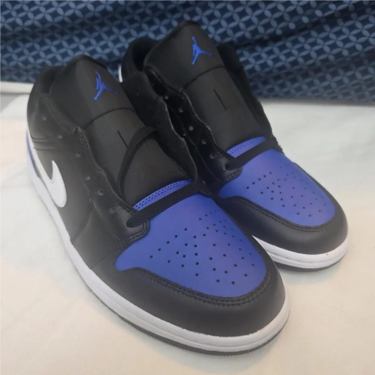 Nike shoes - Nike Air Jordan 1 - Air - 553558-042 - BLACK/WHITE/BLUE (UPC: 197601788144) 2