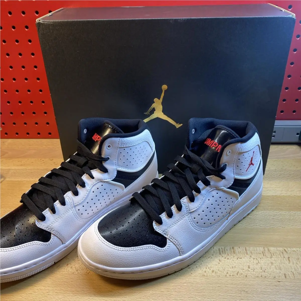 Nike Air Jordan Access White Black AR3762-101 Men`s Size 12