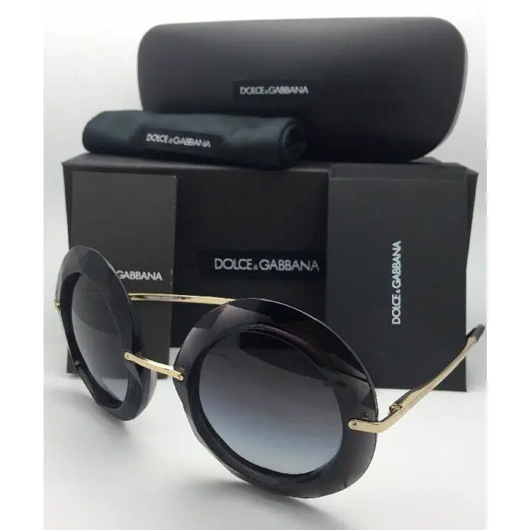 Dolce Gabbana Sunglasses DG 6105 504/8G 50-27 Grey Gold w/ Grey Gradient