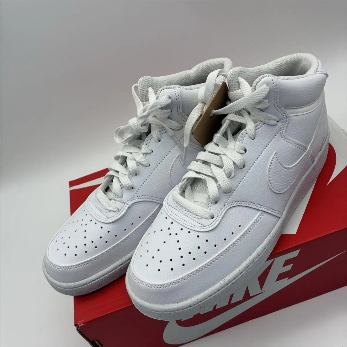 Court Vision Mid Next Nature Triple White DN3577-100 Men`s Size 9 by Nike