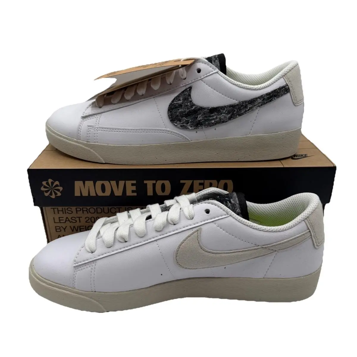 Nike Blazer Low SE Shoes Womens 8.5 White/black/light Bone Sneakers DA4934-100