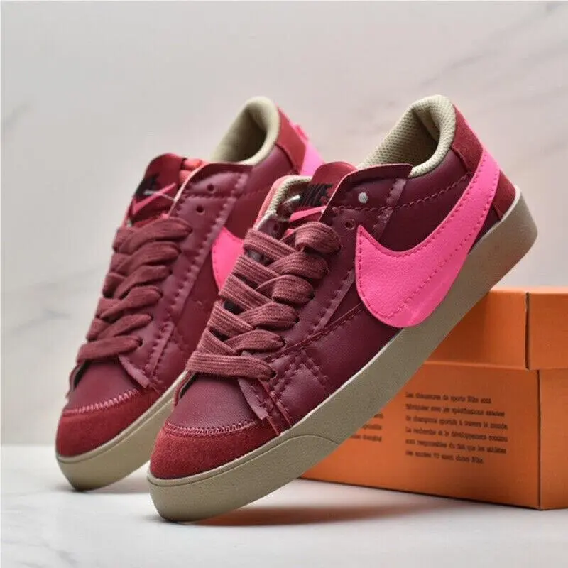 Nike Blazer Low Jumbo Womens Size 6 Red Pink Running Shoes DQ1470 600
