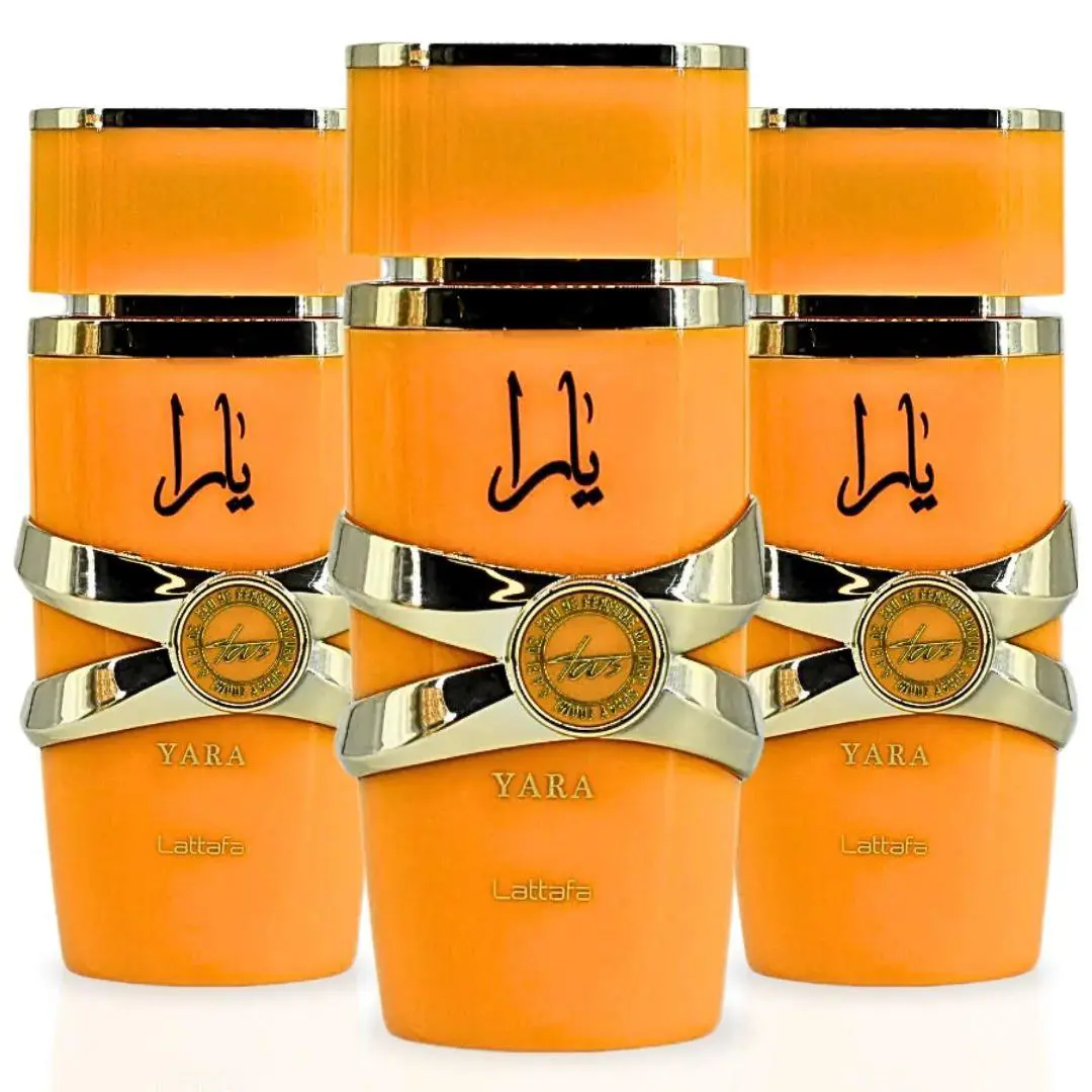 Yara Tous Eau de Parfum Spray 100ml 3.4 oz by Lattafa Pack of 3