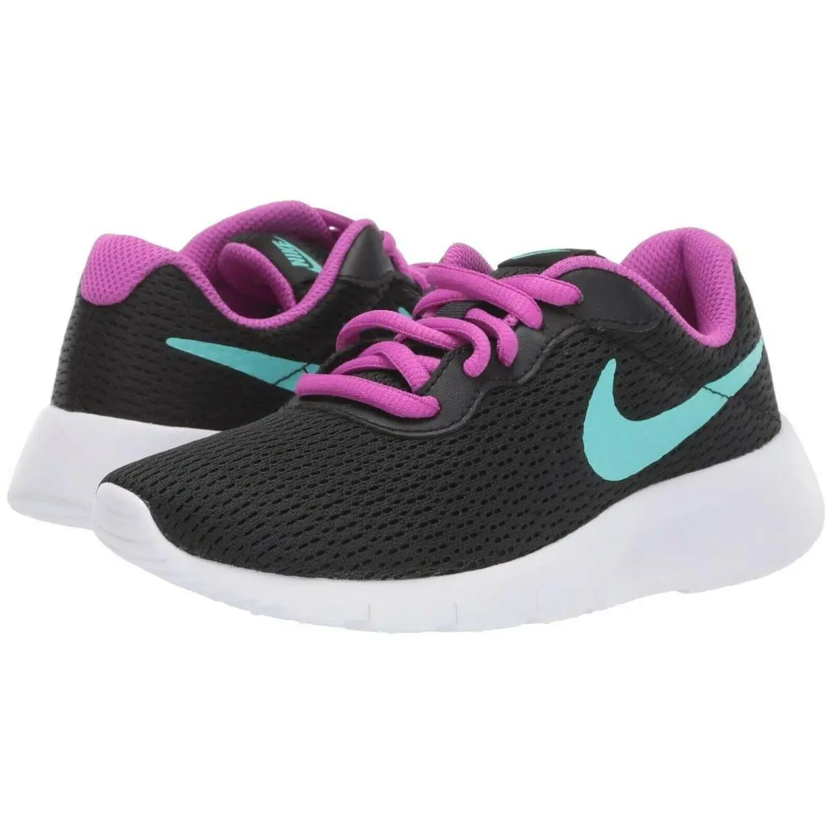 Nike Boys` Tanjun Pre-school Shoe 818382-026 2.5 US Little Kid M Black/hyper - Black/Hyper Violet/Aurora