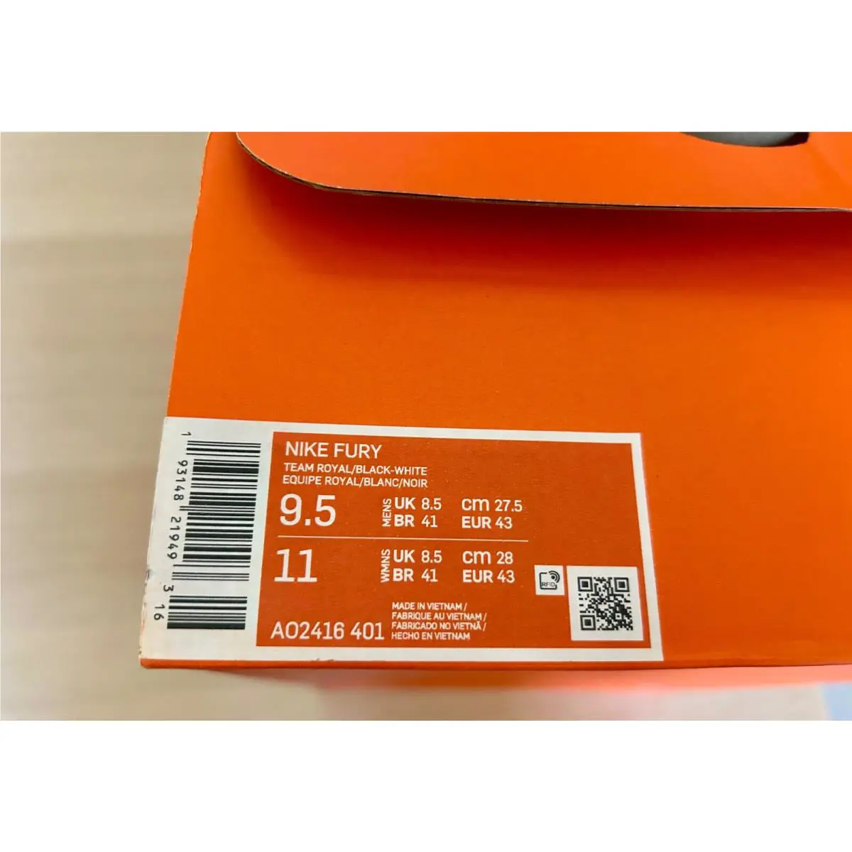 Nike shoes - Nike Fury - Fury - AO2416-401 - Blue 6