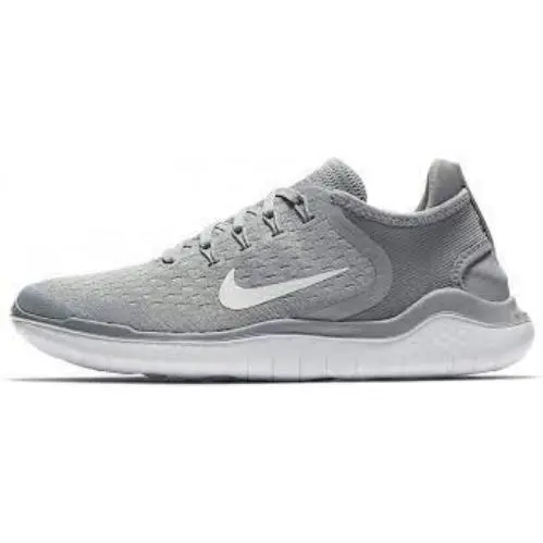 Nike Women`s Free RN 2018 Grey White Sz 6.5 942837 003 Running Shoes - Grey
