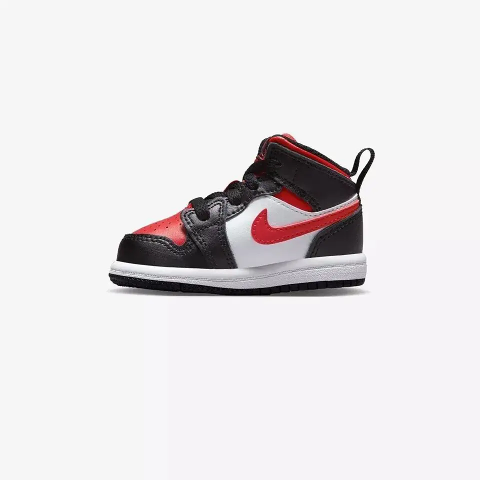 Nike shoes - Air Jordan 1 Mid - Air Mid - 640735 079 - Black/Fire Red/White (UPC: 196149402635) 1