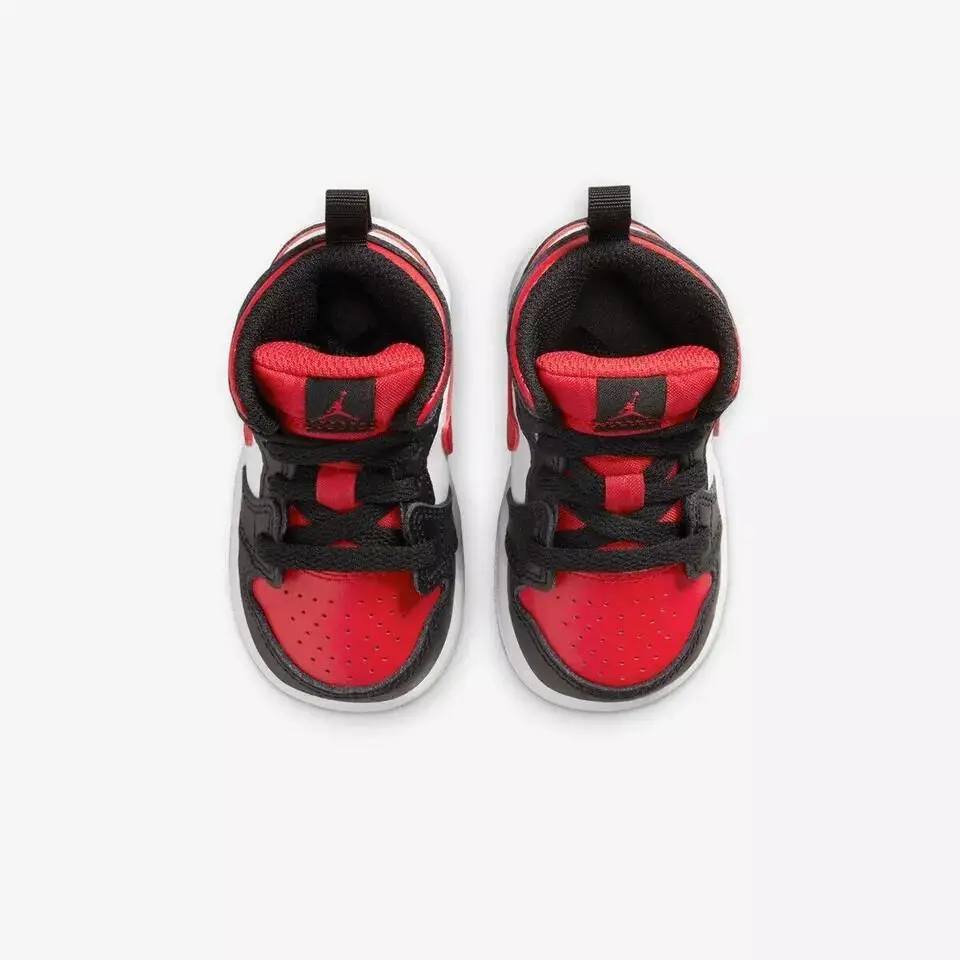 Nike shoes - Air Jordan 1 Mid - Air Mid - 640735 079 - Black/Fire Red/White (UPC: 196149402635) 2