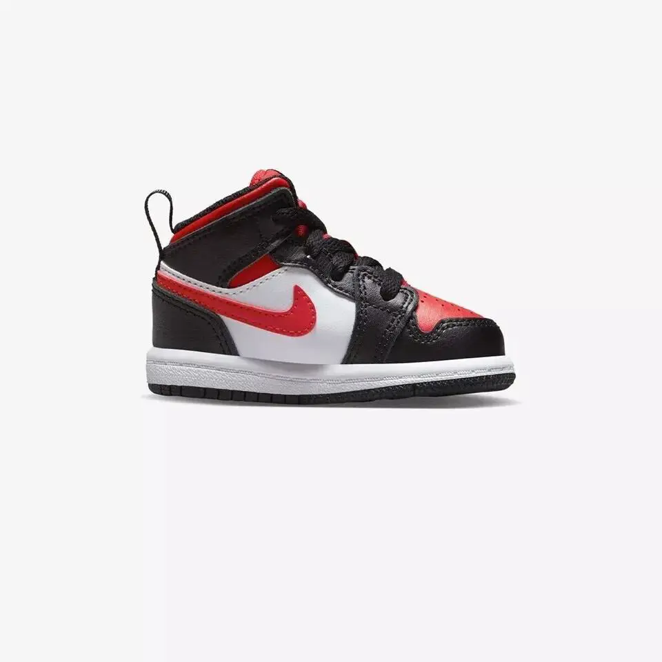 Nike shoes - Air Jordan 1 Mid - Air Mid - 640735 079 - Black/Fire Red/White (UPC: 196149402635) 3