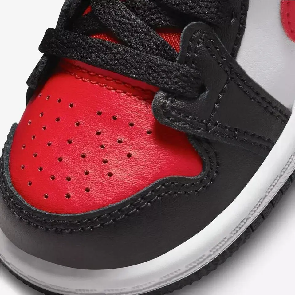 Nike shoes - Air Jordan 1 Mid - Air Mid - 640735 079 - Black/Fire Red/White (UPC: 196149402635) 4