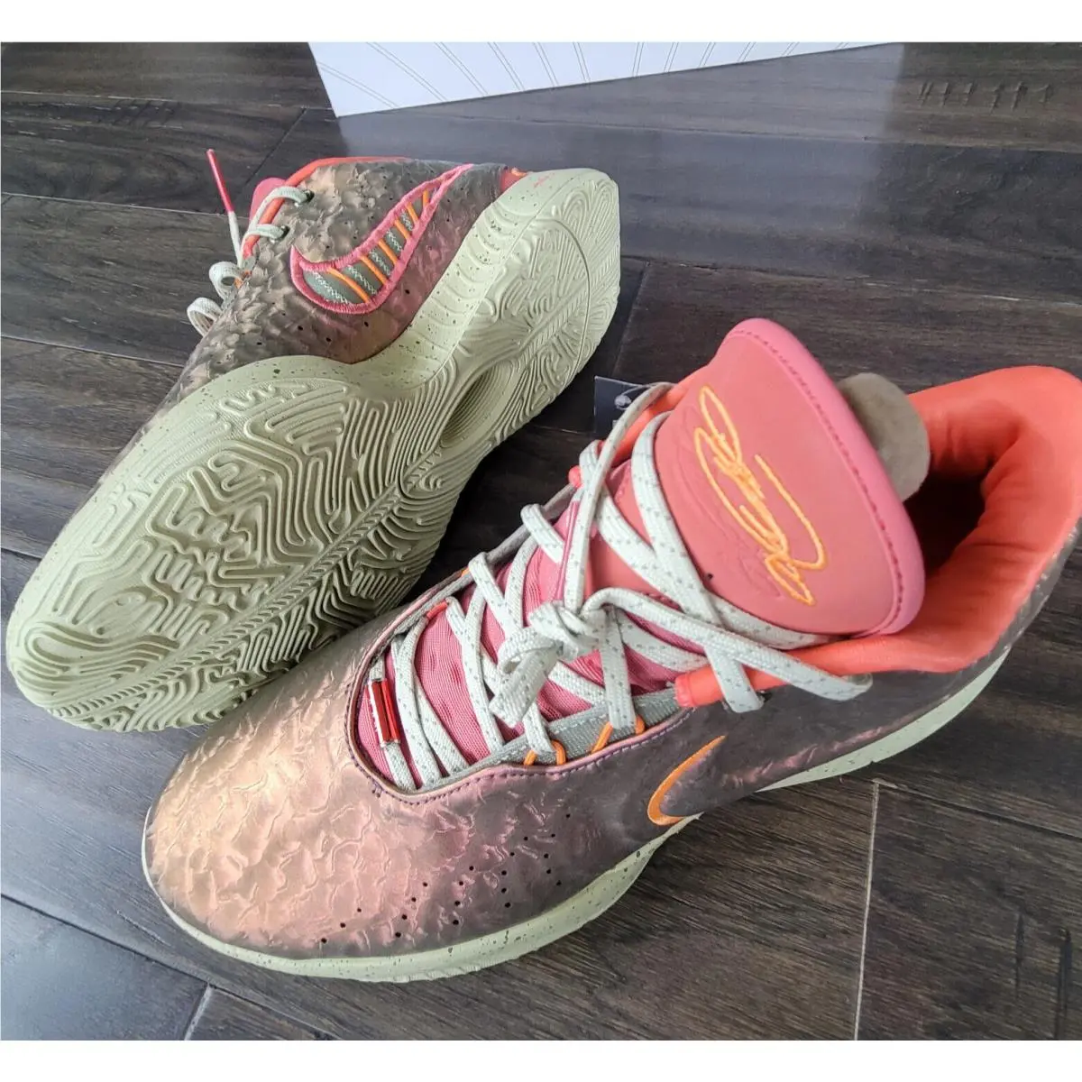 Nike Air Zoom Mens Lebron Xxi Basketball Shoes Queen Conch FN0708 800 Sz 11 - Multicolor
