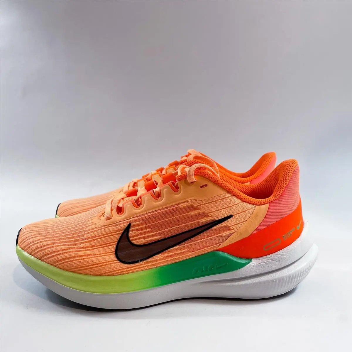 Nike Women`s Winflo 9 Peach Green Athletic Running Shoes DD8686-800 Sz 6