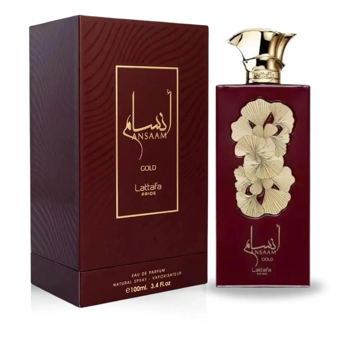 Lattafa Ansaam Gold Eau De Parfum Spray For Unisex 3.4 Ounce