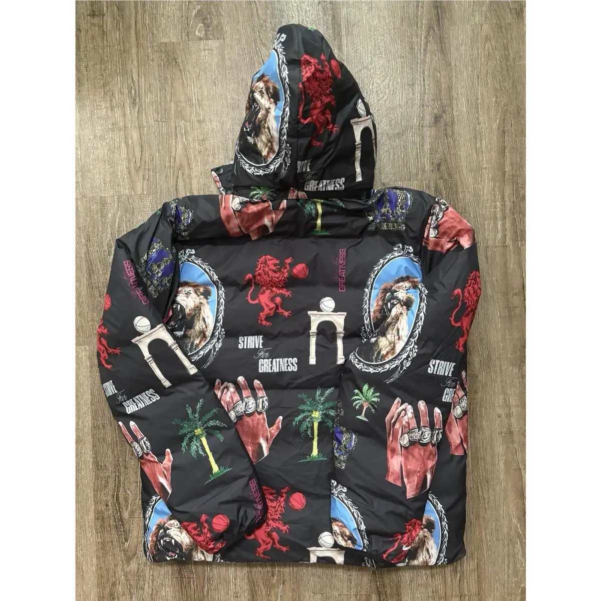 Nike clothing - Nike Lebron Therma Down Print - FB6974010 - Black (UPC: 0196609832163) 0