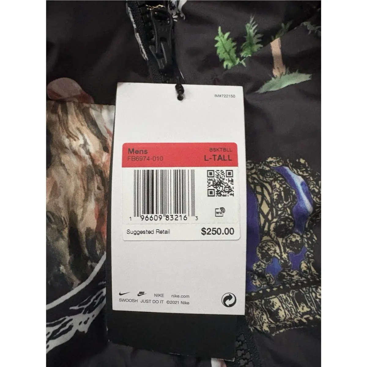 Nike clothing - Nike Lebron Therma Down Print - FB6974010 - Black (UPC: 0196609832163) 1