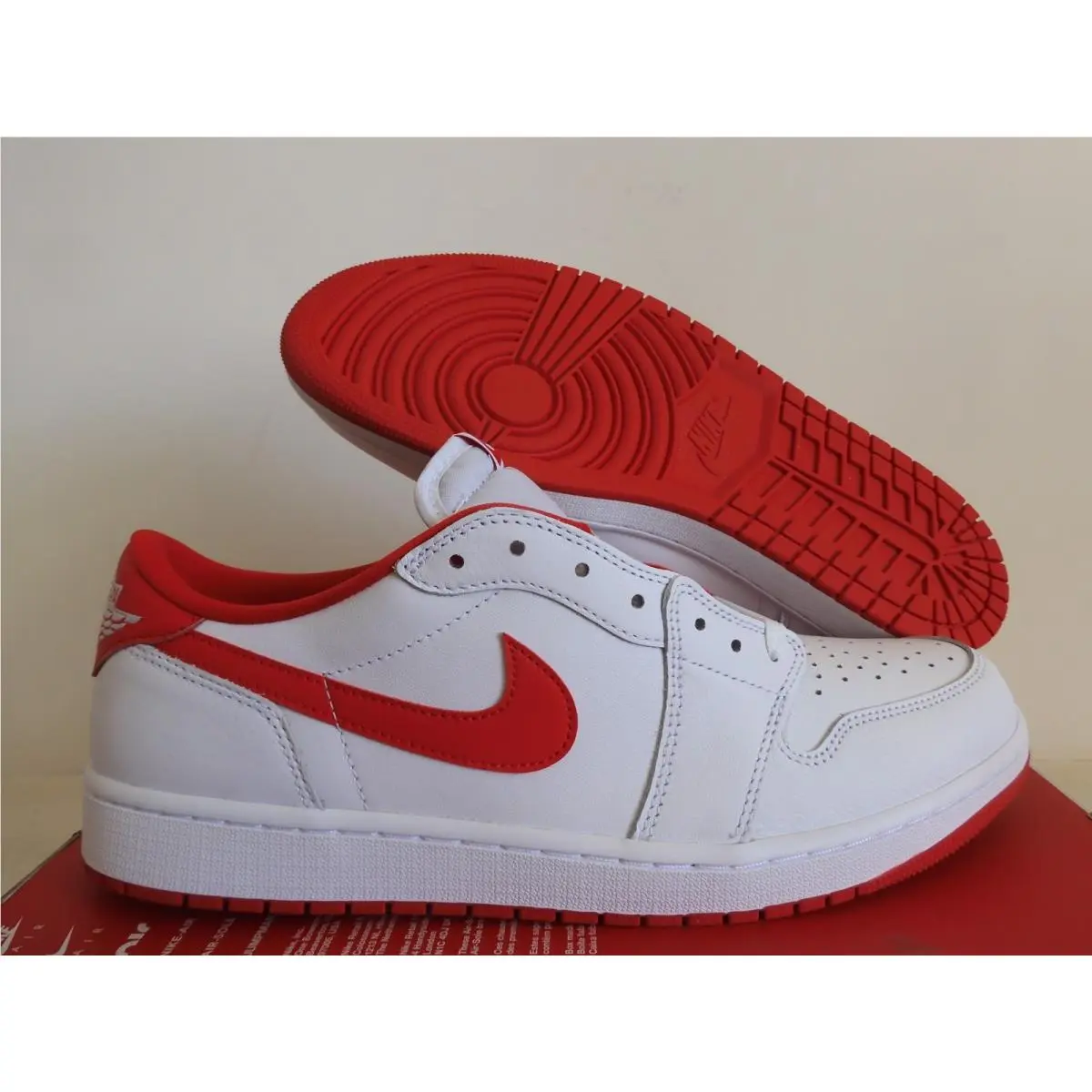 Nike Air Jordan 1 Retro Low Og White-university Red-white Sz 13 CZ0790-161