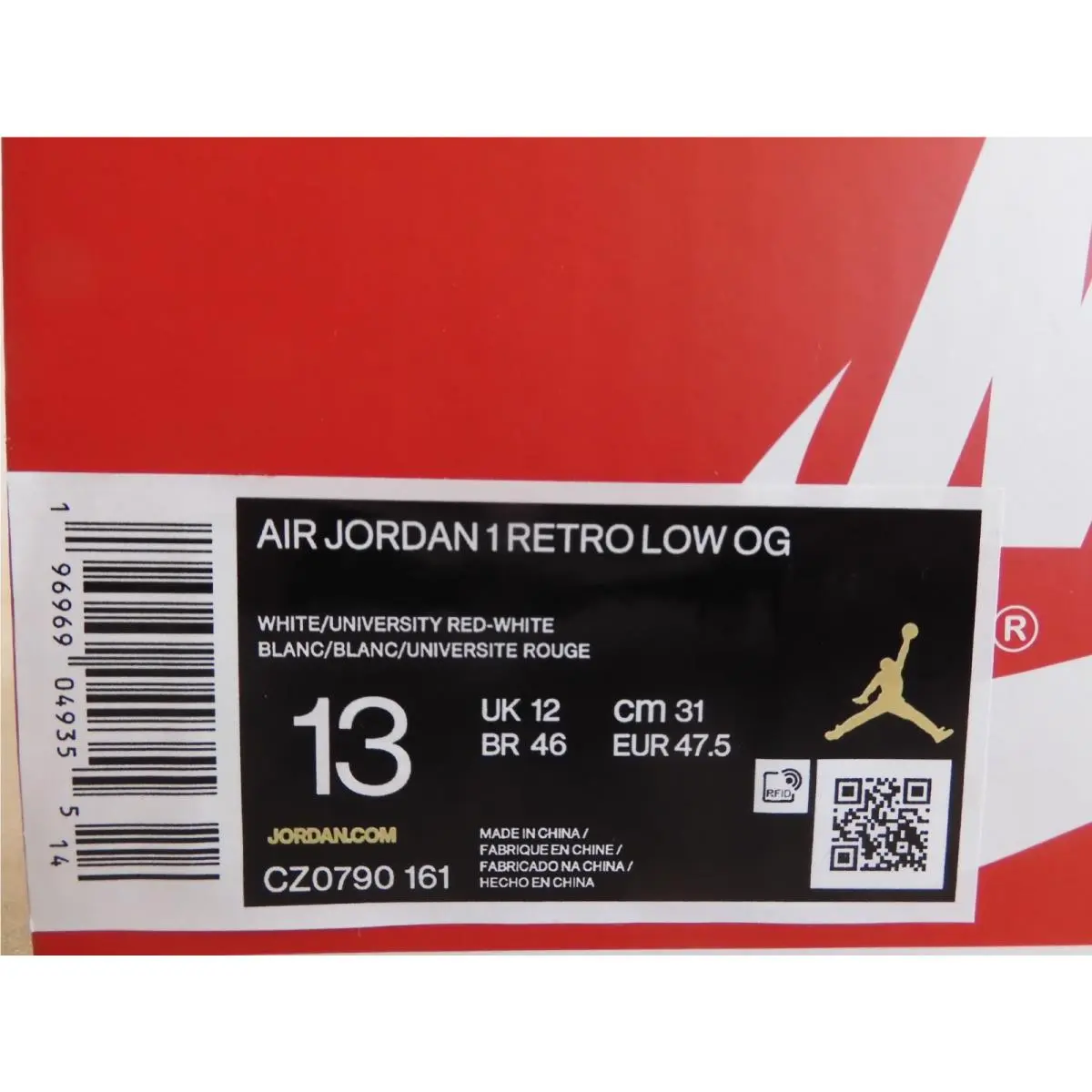 Nike shoes - Nike Air Jordan 1 - Air - CZ0790-161 - White (UPC: 196969049355) 6