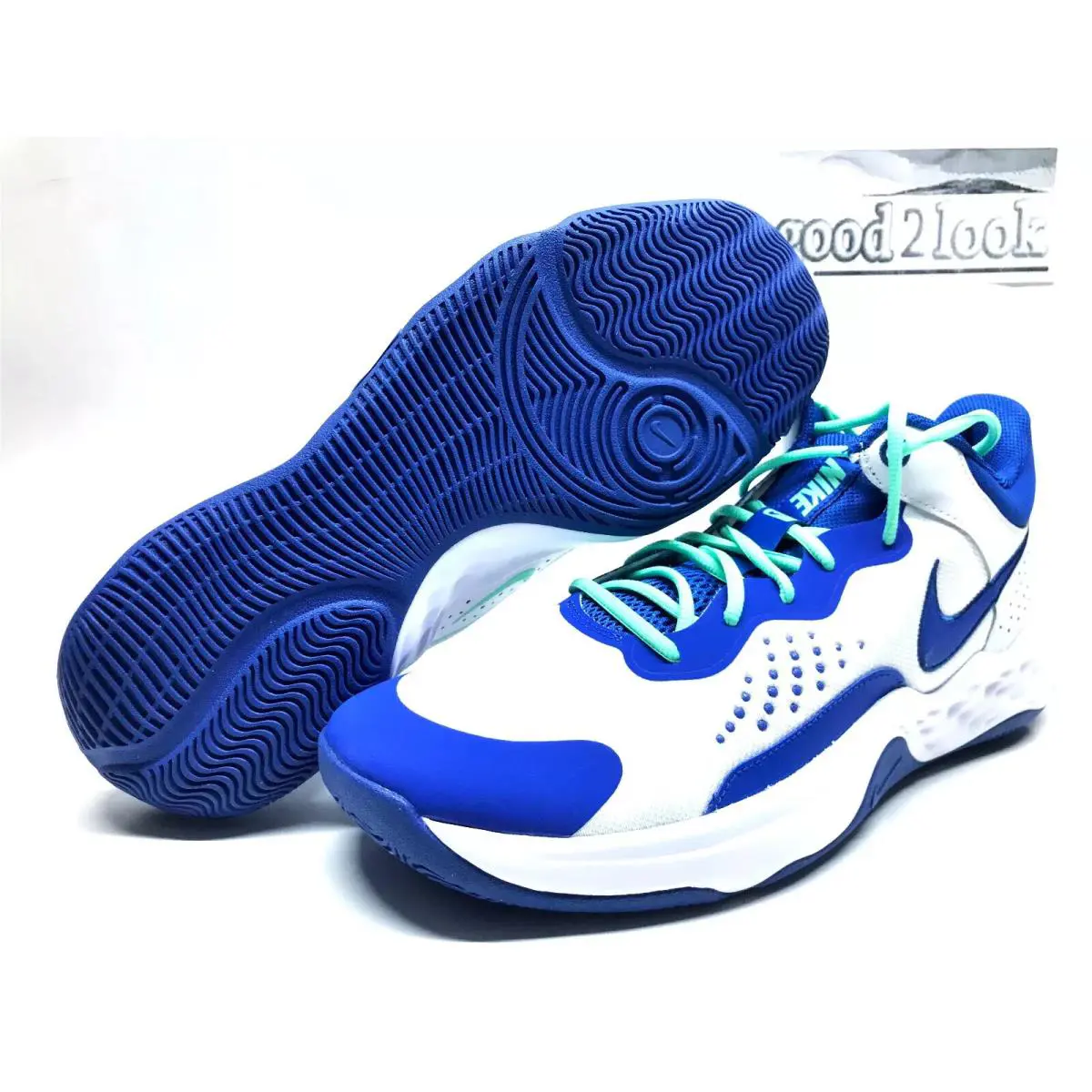 Nike shoes - Nike FLY.BY MID 3 - MID - Dd9311-102 - White/Game Royal-Green Glow (UPC: 196149063140) 0