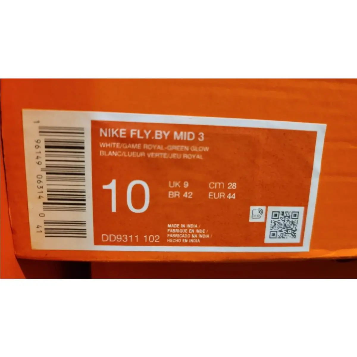 Nike shoes - Nike FLY.BY MID 3 - MID - Dd9311-102 - White/Game Royal-Green Glow (UPC: 196149063140) 7