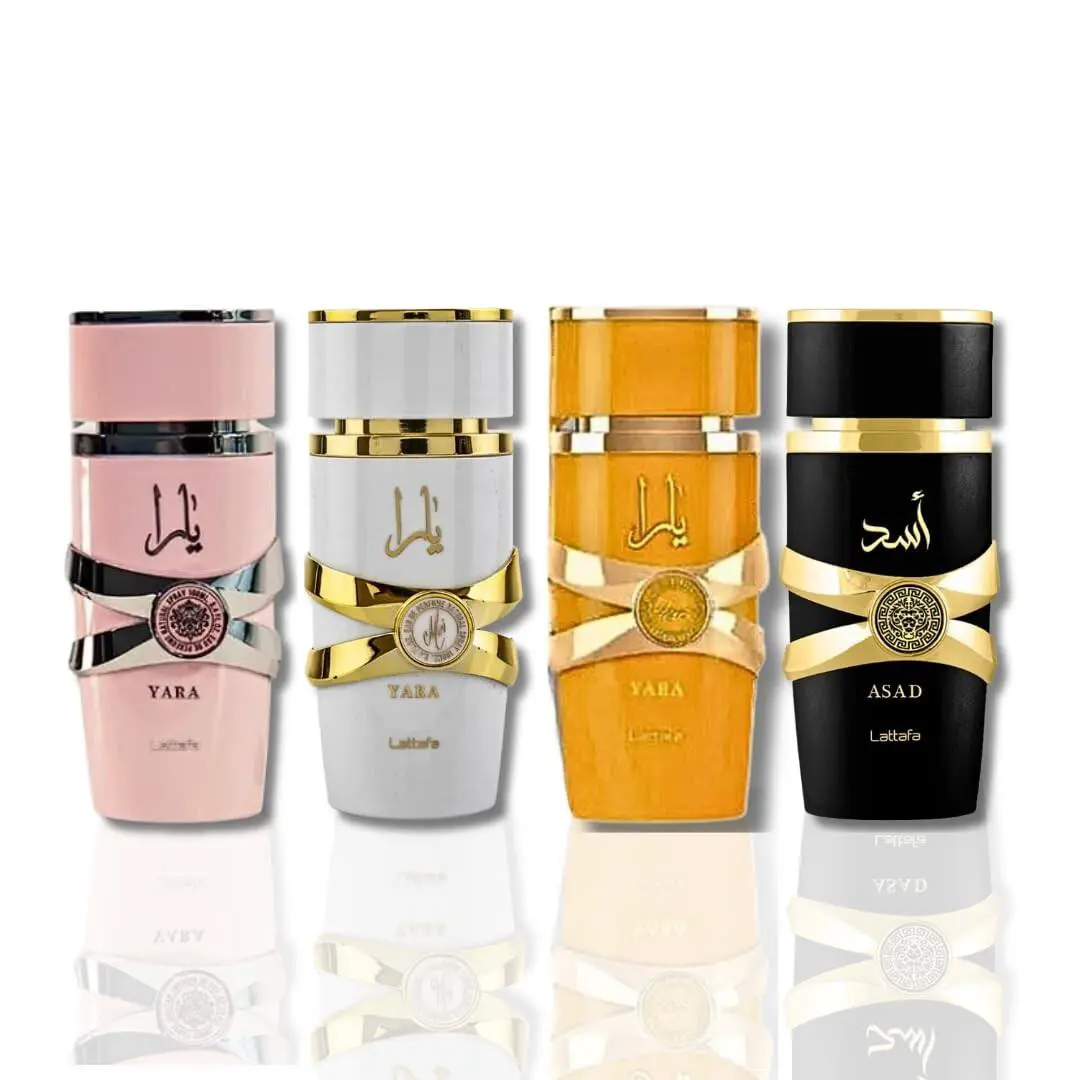 Lattafa For Unisex 4 Piece Edp Gift Set Yara Pink-moi-tous-asad Man 100 ml Each