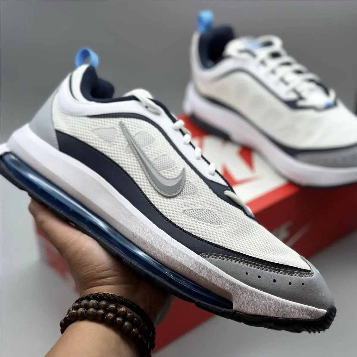 Air Max AP Athletic Sneakers White Blue Gray CU4826-104 Mens Size 12 by Nike