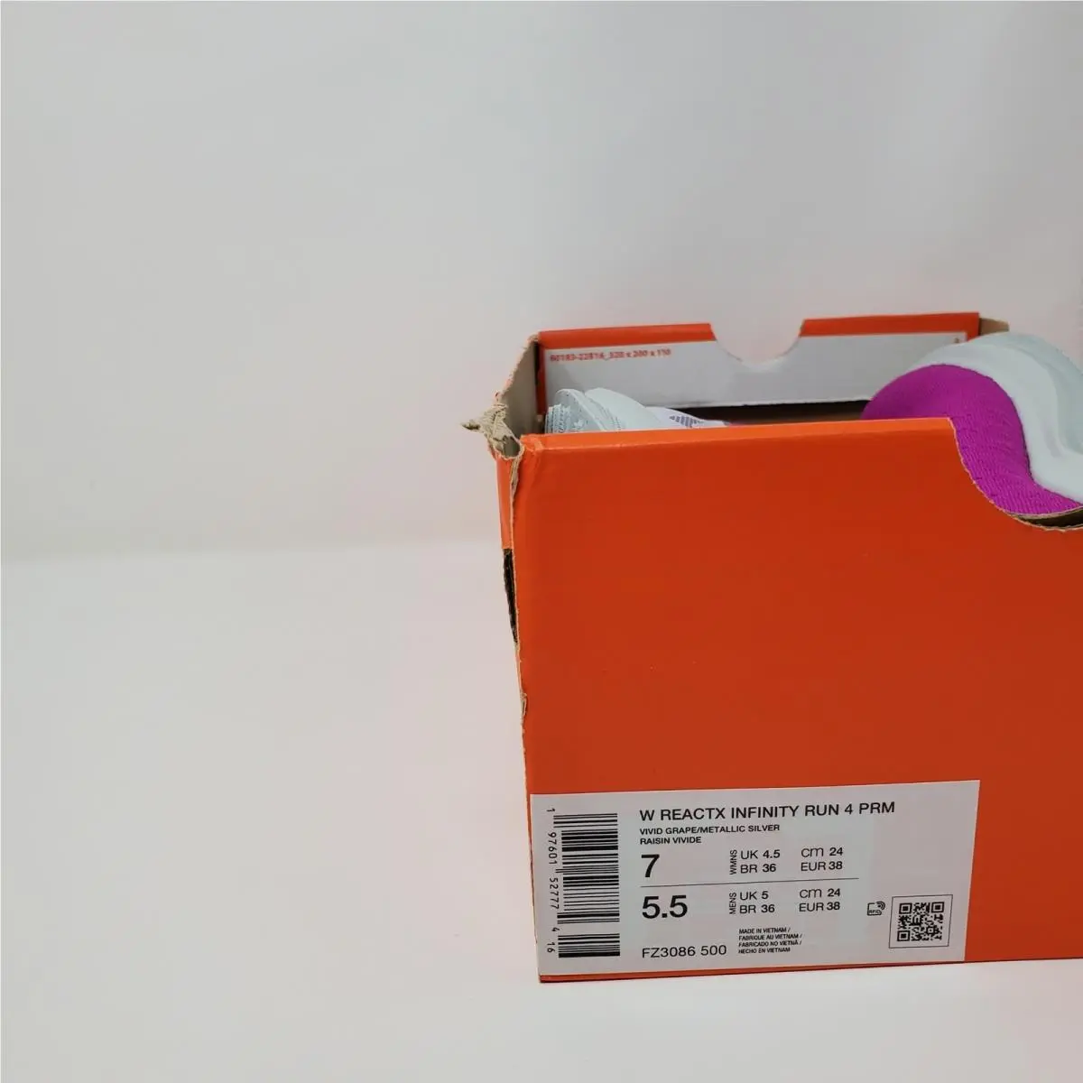 Nike shoes - Nike ReactX Infinity Run 4 PRM - FZ3086-500 - Purple 8