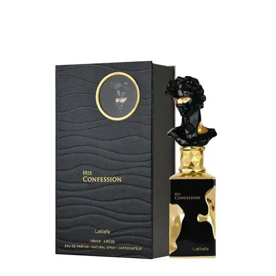 His Confession by Lattafa Eau De Parfum Spray For Men 3.4oz
