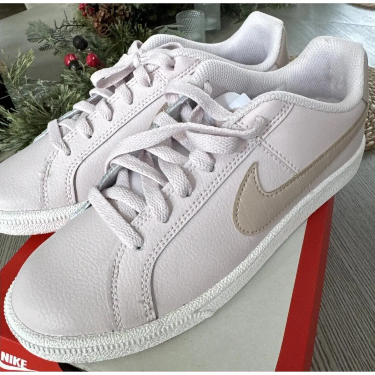 Nike Court Royal Size 6.5 Rose Fossil Stone White Shoes Sneakers Casual Tennis - Rose