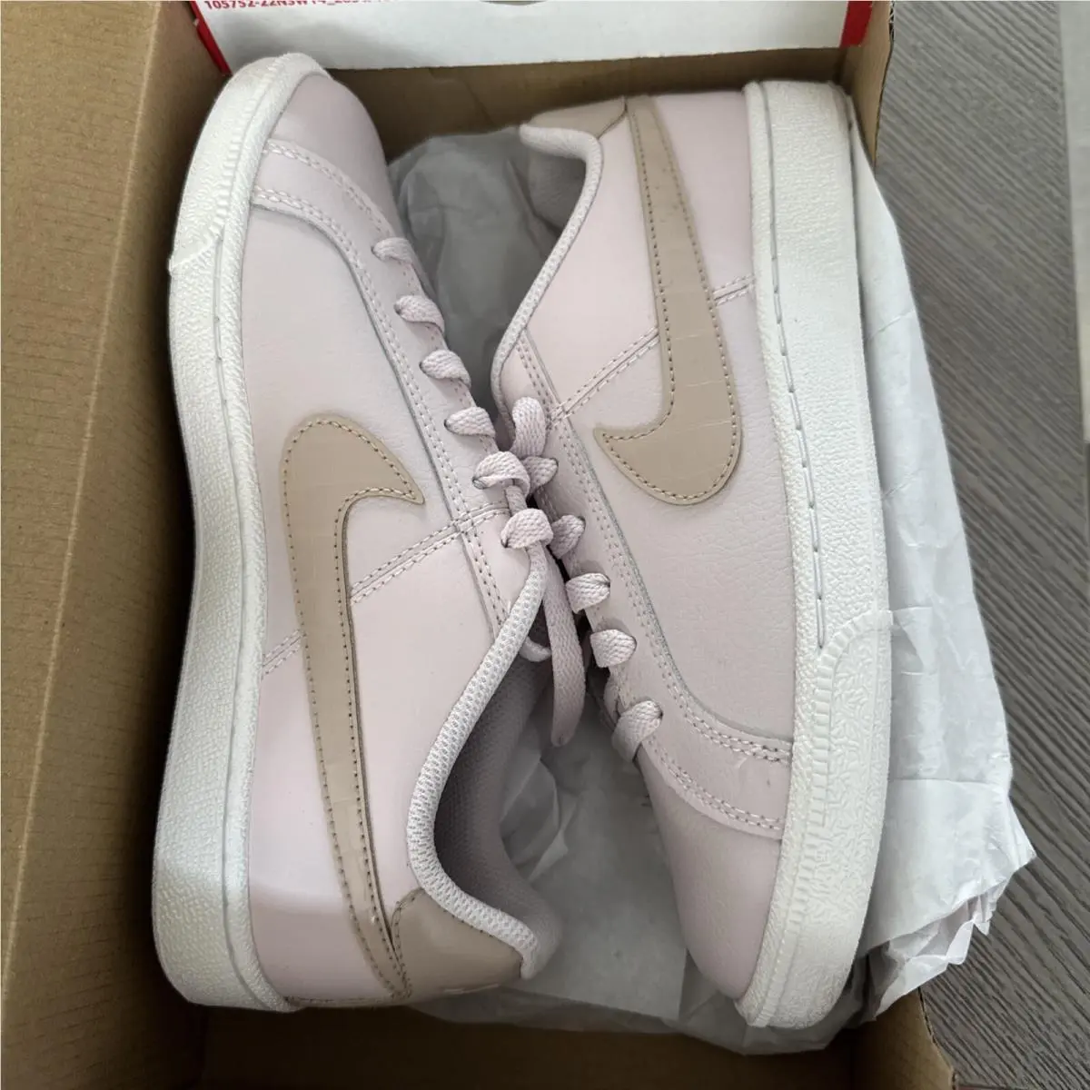 Nike shoes - Nike Women`s Court Royale Barely Rose/Fossil Stone White - 749867 603 - Pink (UPC: 0193154123036) 0