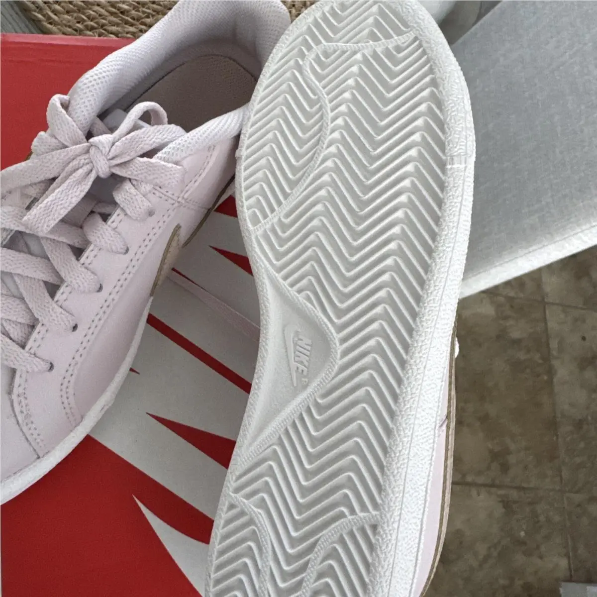 Nike shoes - Nike Women`s Court Royale Barely Rose/Fossil Stone White - 749867 603 - Pink (UPC: 0193154123036) 1