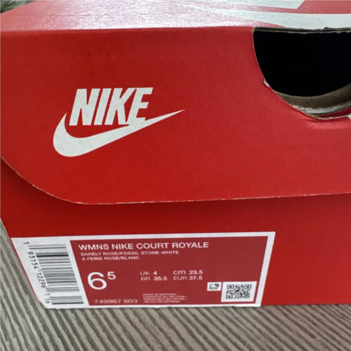 Nike shoes - Nike Women`s Court Royale Barely Rose/Fossil Stone White - 749867 603 - Pink (UPC: 0193154123036) 2