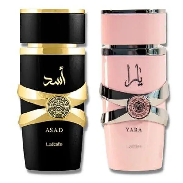 Lattafa Asad For Men and Yara For Women 2 Pcs Combo Pack 3.4oz Edp Sp