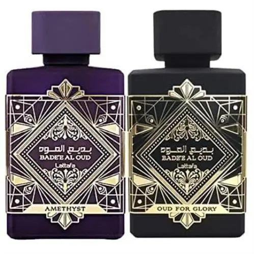 Bade’e Al Oud Glory Amethyst Eau de Parfum Sprays 100ml by Lattafa Bundle