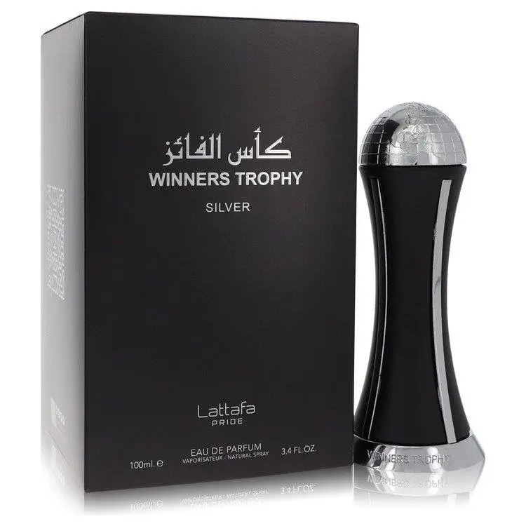 Lattafa Pride Winners Trophy Silver by Lattafa Eau De Parfum Spray 3.4 oz For