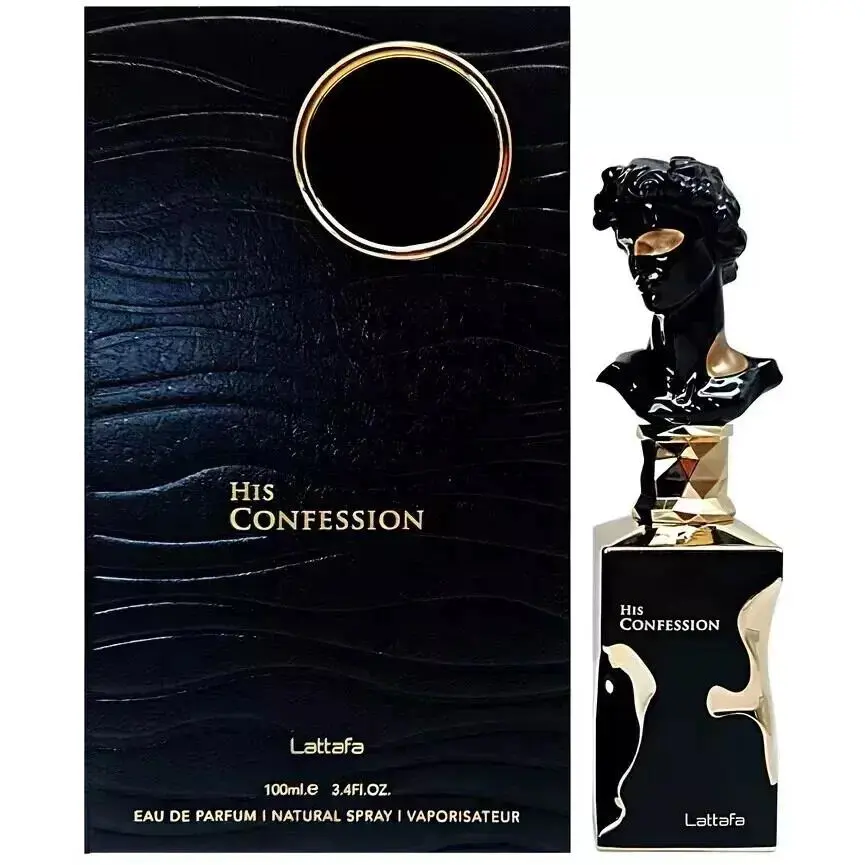 Lattafa His Confession Eau De Parfum Spray Men 3.4 Oz