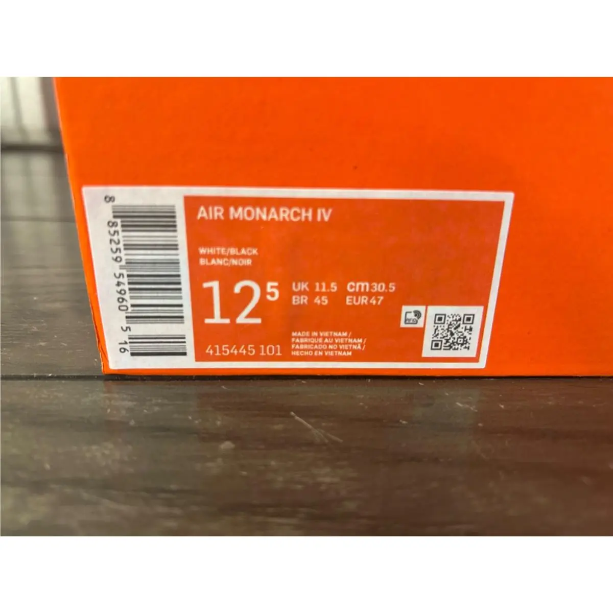 Nike shoes - Nike Air Monarch - Air Monarch - 415445-101 - White and Black 2