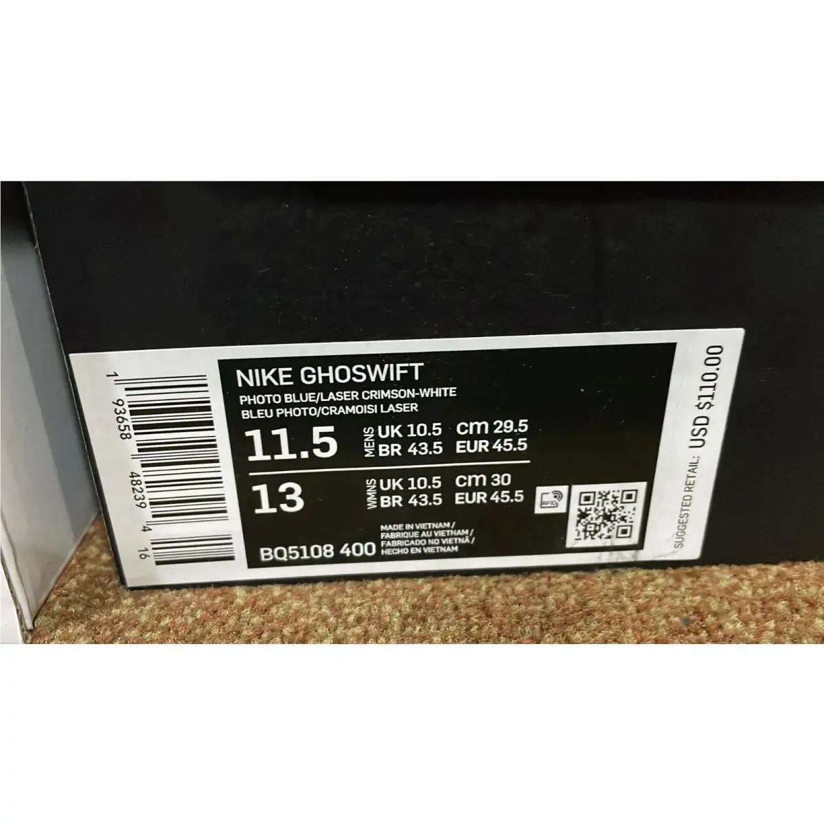 Nike shoes - Nike Ghoswift - Ghoswift - BQ5108 400 - Photo Blue/Laser Crimson-White (UPC: 193658482394) 6
