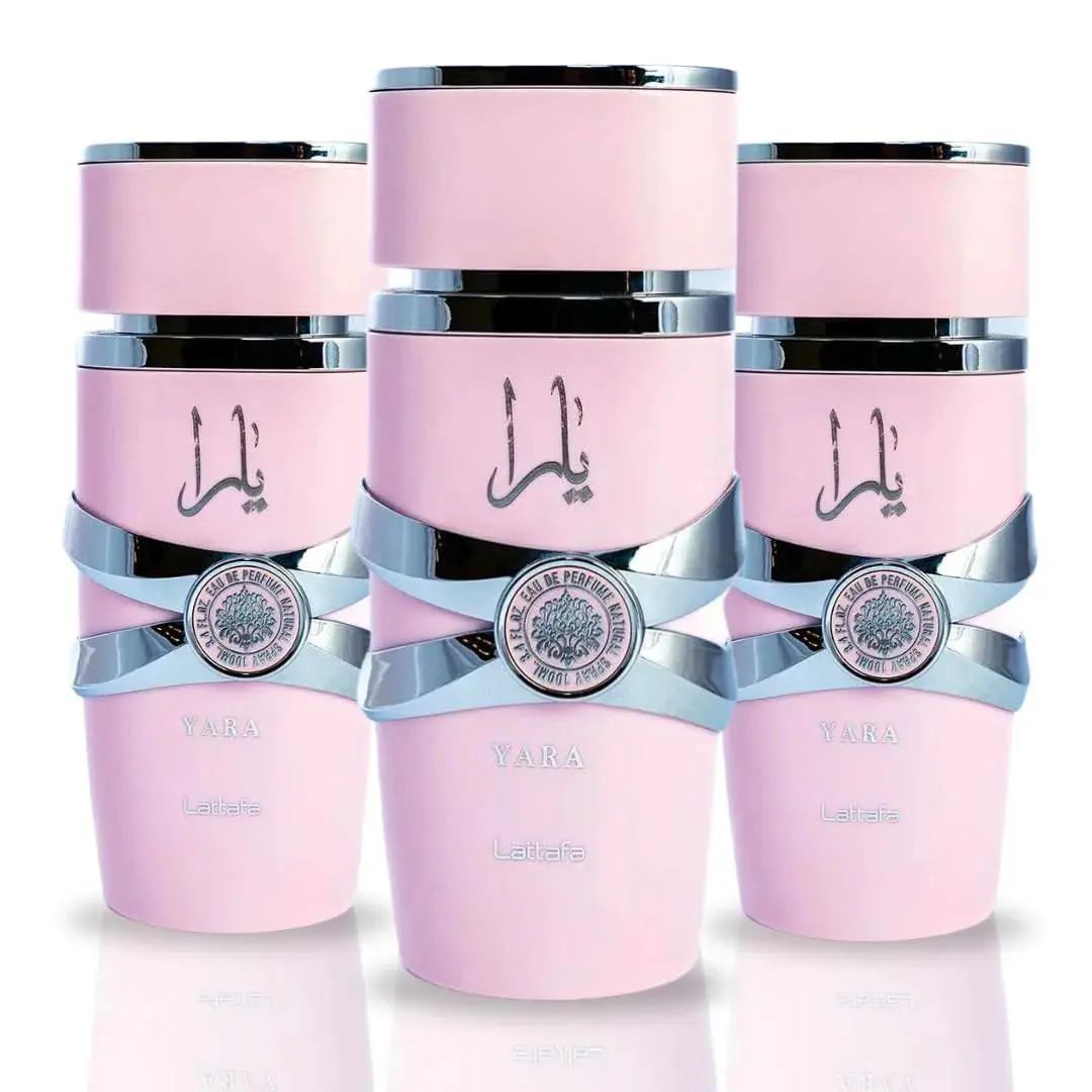 Yara Eau de Parfum Spray 100ml 3.4 oz by Lattafa Pack of 3