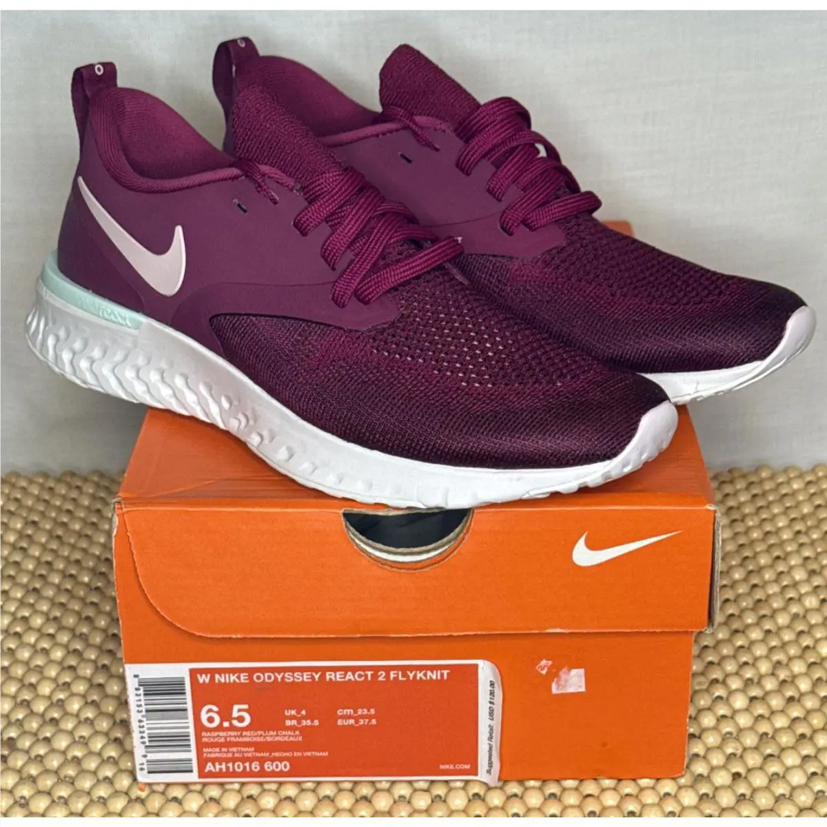 Nike shoes - Nike Odyssey React - Odyssey React - AH1016 600 - Raspberry Red/Plum Chalk (UPC: 883153633499) 3