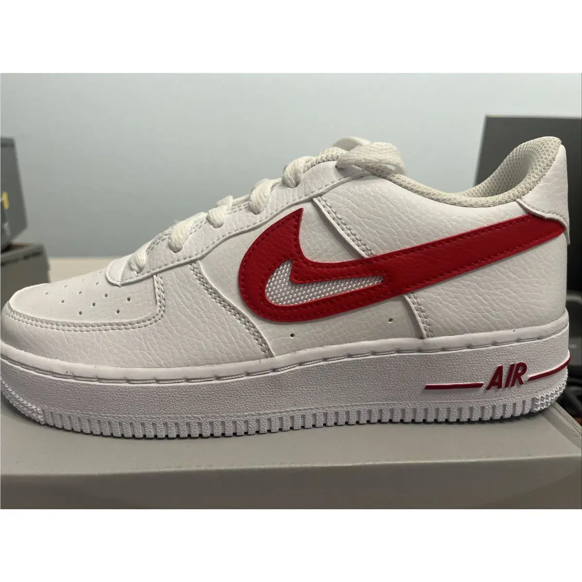 Nike shoes - Nike Air Force 1 - Air Force - DR7970-100 - White University Red (UPC: 195869279251) 2