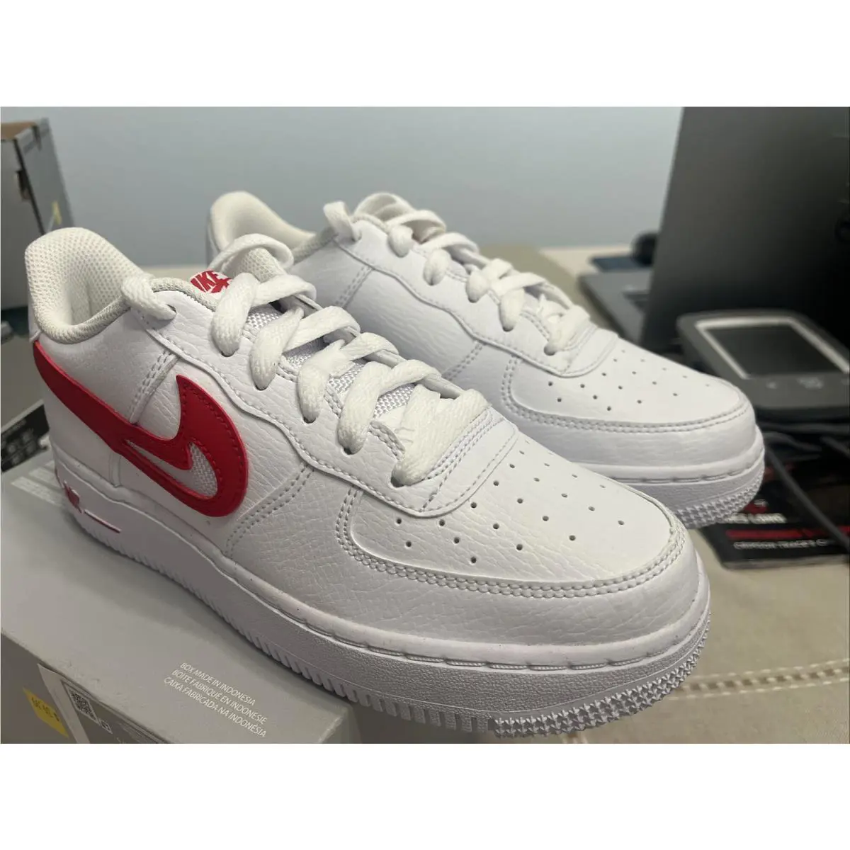 Nike shoes - Nike Air Force 1 - Air Force - DR7970-100 - White University Red (UPC: 195869279251) 4