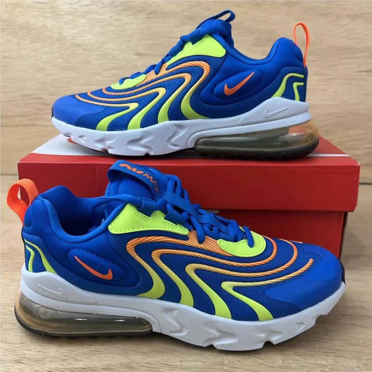 Nike Air Max 270 React Eng GS ‘soar Volt Orange’ CD6870-401 Youth 4.5Y