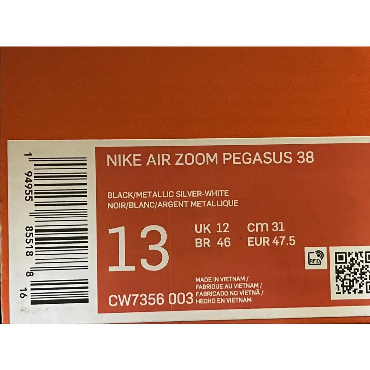 Nike shoes - Nike Air Zoom Pegasus 38 - CW7356-003 - Black 6