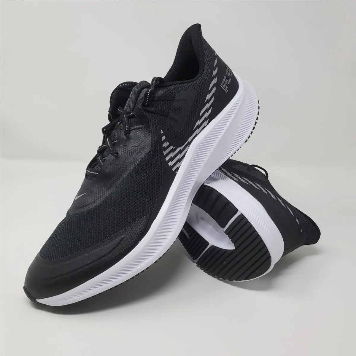 Nike Men`s Size 13 Quest 3 Shield CQ8894-001 Sneaker Trainer Black Running