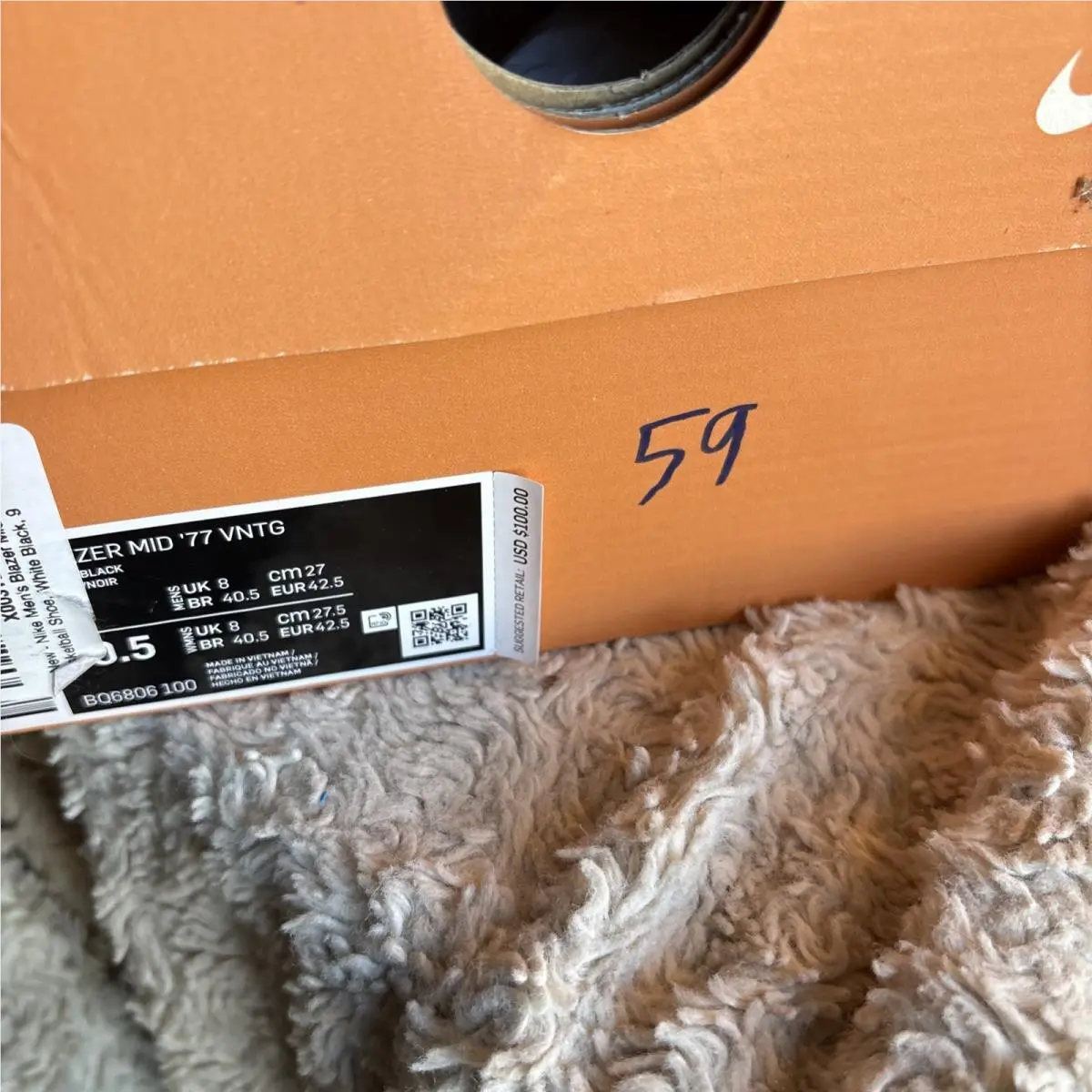 Nike shoes - Nike Blazer Mid - Blazer Mid - BQ6806-100 - White (UPC: 0192499280268) 5