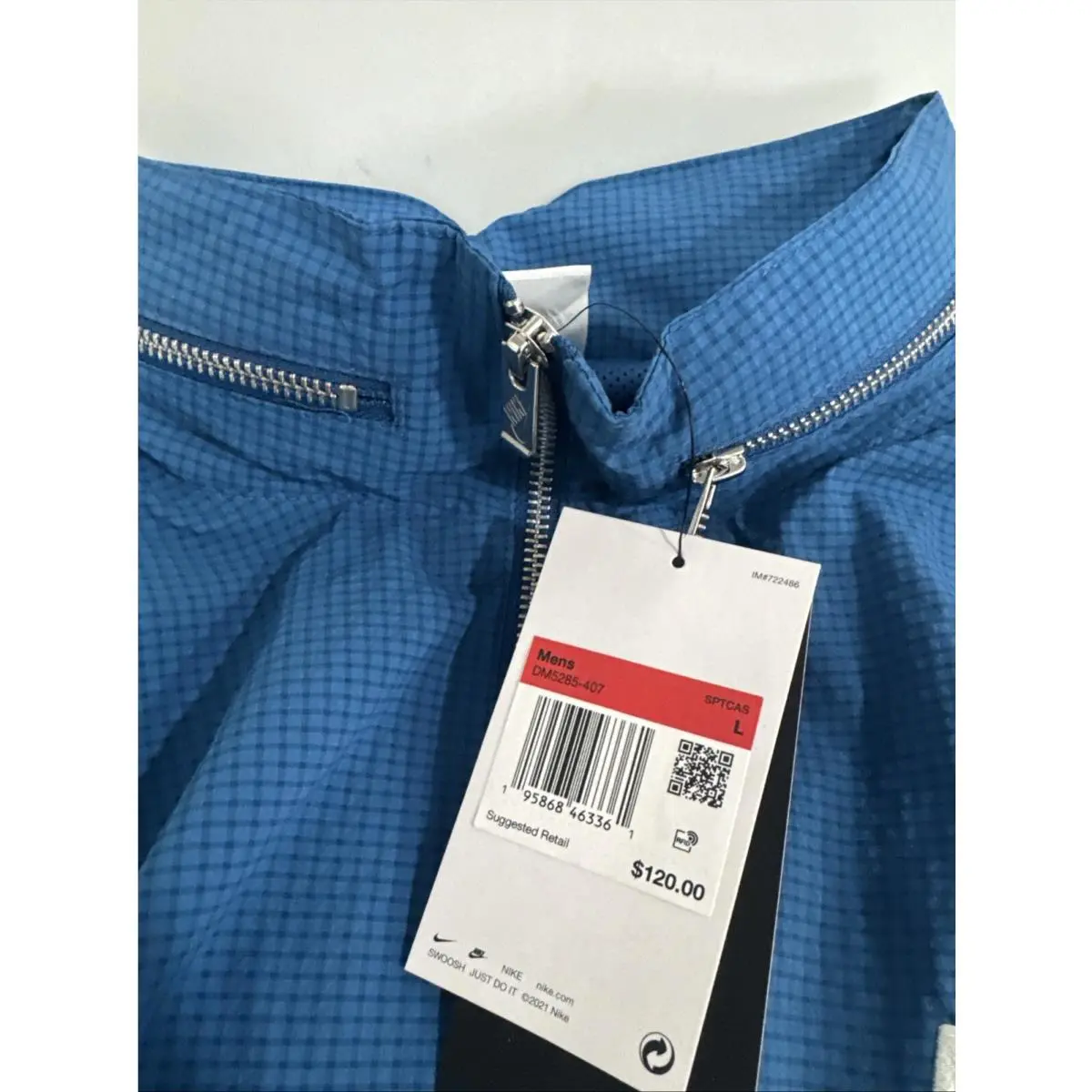 Nike clothing - Nike Sportswear Lined Woven Jacket - DM5285 407 - Blue (UPC: 195868463408) 0