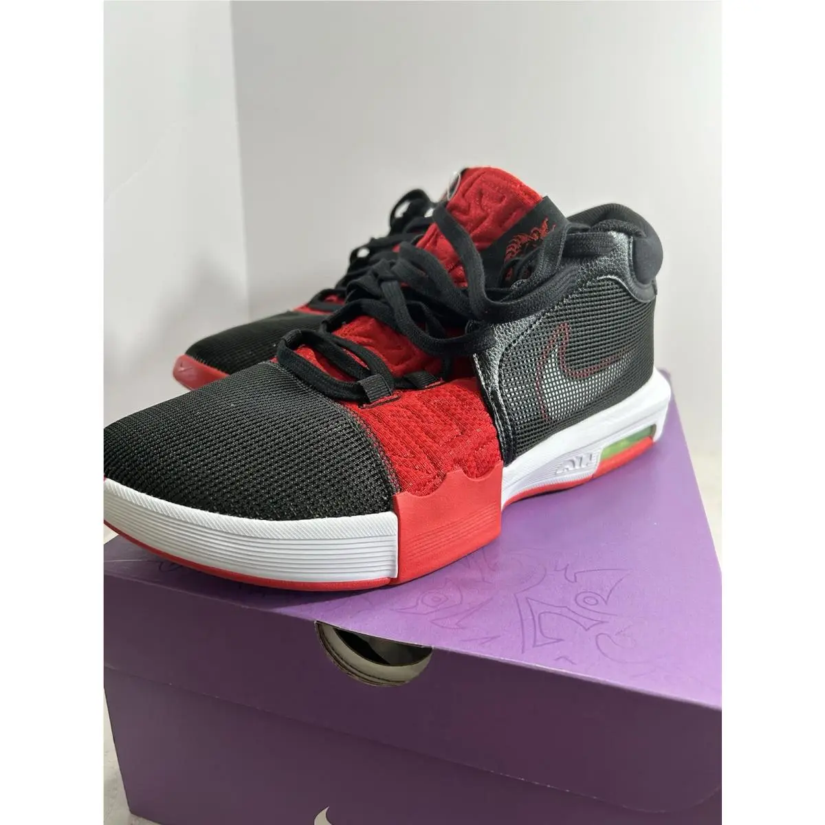 Nike shoes - Nike LeBron Witness 8 - LeBron Witness - FV0400-001 - Black, Manufacturer: Black/White/University Red 1