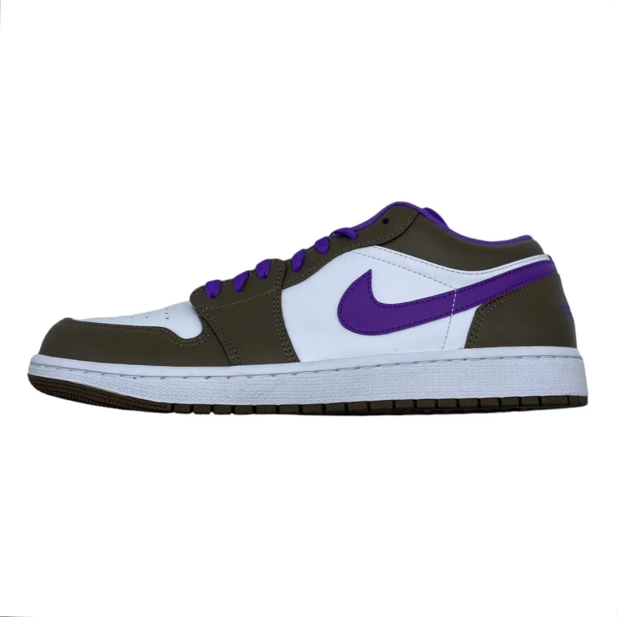 Air Jordan 1 Low Purple Mocha White Shoes 553558-215 - Men`s Size 9 by Nike